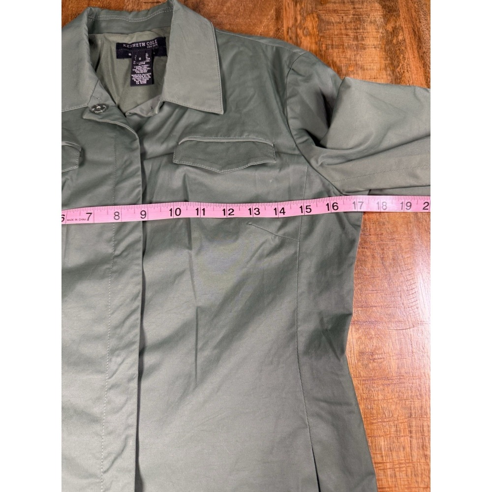 Kenneth Cole New York Olive Stretch Utility Jacket Blazer Women's S - Picture 9 of 10
